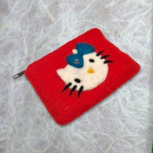 Cat Felt Coin Pouch