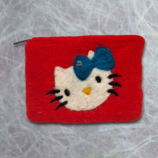 Cat Felt Coin Pouch