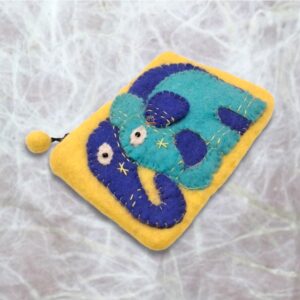 Elephant Felted Coin Purse