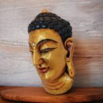 Golden Buddha Wooden Mask