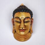 Golden Buddha Wooden Mask