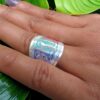Tibetan Om Finger Ring Turquoise