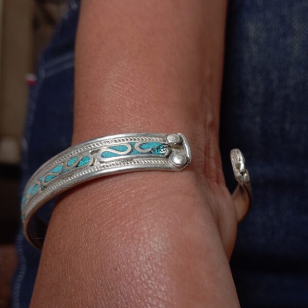 Tibetan Cherry Blossom Turquoise Bracelet