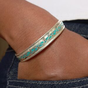 Tibetan Cherry Blossom Turquoise Bracelet