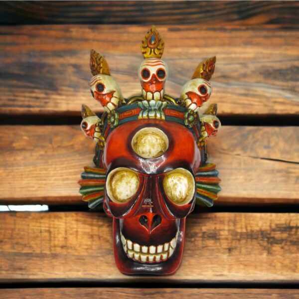 Citipati Wooden Mask Wall Hanging