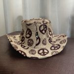 Peace Printed Hemp Safari Hat