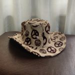 Peace Printed Hemp Safari Hat