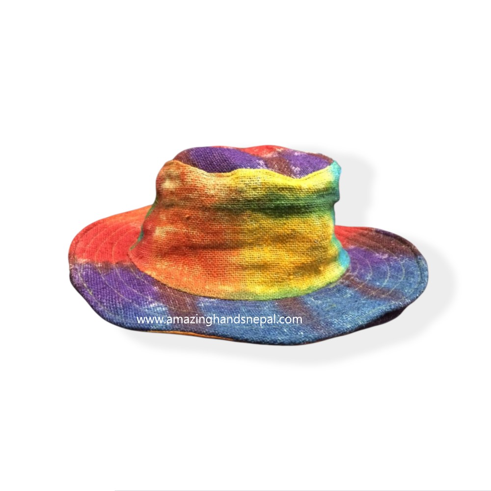 Hemp Tie-dye Sun Safari Hat