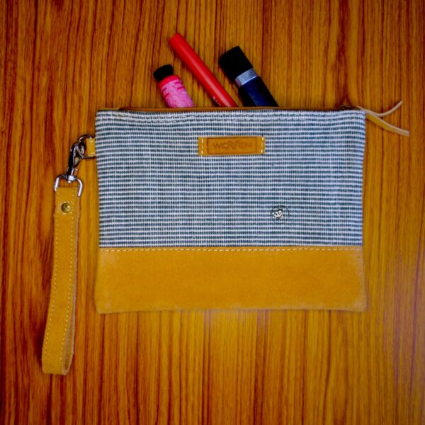 Woven Leather Pouch