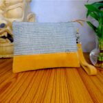 Woven Large Pocket Pouch Woven Leather Pouch