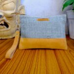 Woven Large Pocket Pouch Woven Leather Pouch