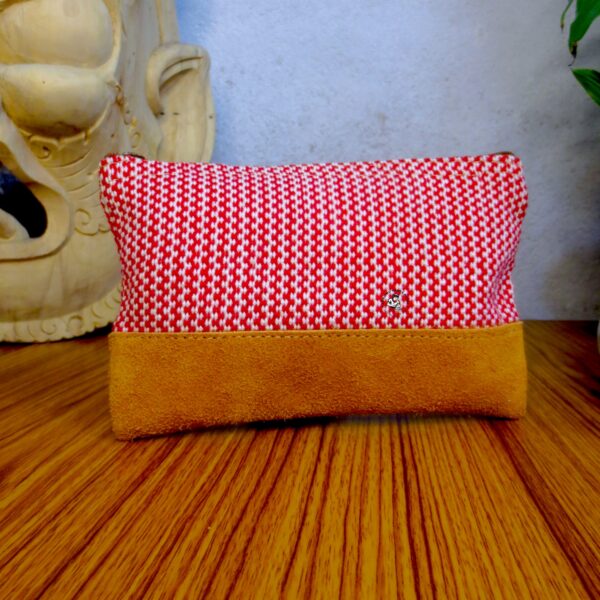 Rectangular Woven Leather Pouch