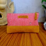 Woven Regular Pouch Rectangular Woven Leather Pouch