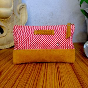 Rectangular Woven Leather Pouch