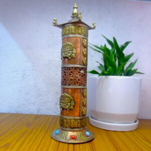 Cylinder Copper Incense Holder and Candle Holder