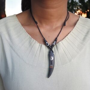Yin Yang Tooth Necklace