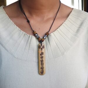 Mantra Carved Necklace