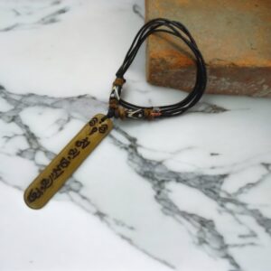 Mantra Carved Necklace