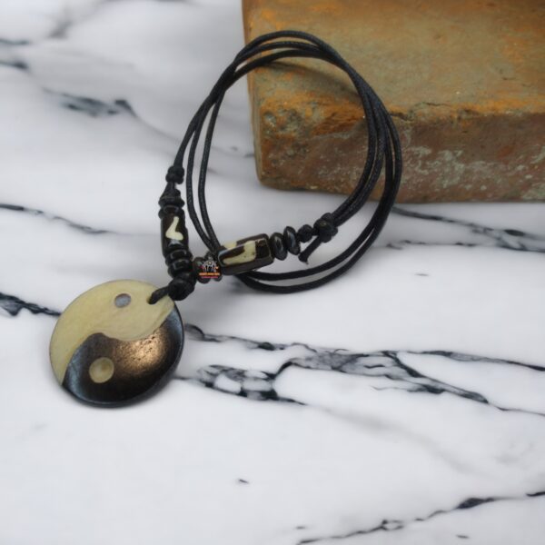 Yin-Yang Balance Carved Necklace