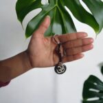 Om Symbol Bone Keyring Bone Keyring