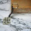White Knot Keyring