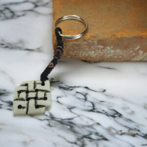 White Knot Keyring