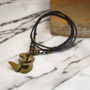 Yoga Om Bone Necklace