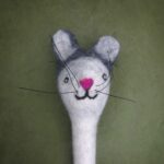 Felted Cat Pencil Puppet Felted Puppet