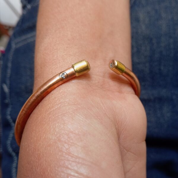 Tibetan Brass Cap Copper Bracelet