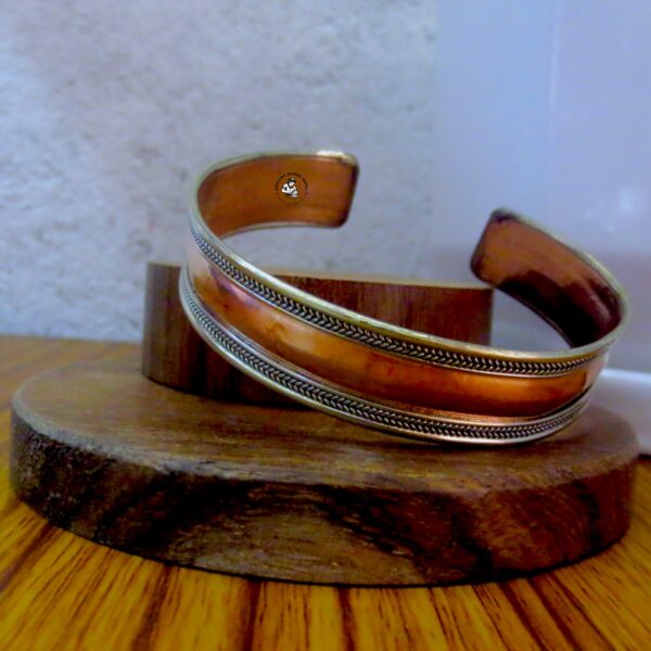 Brass Edge Braided Copper Bracelet