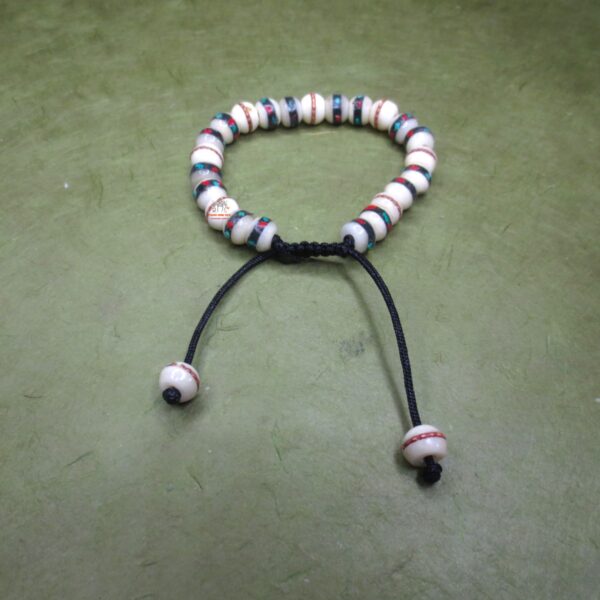 White Bone Wrist Mala