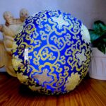 Brocade Blue Meditation Cushion Brocade Yoga Meditation Cushion