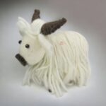 Wool Felt Baby Yak Doll