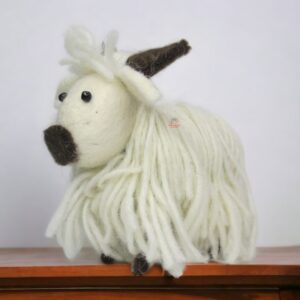 Wool Felt Baby Yak Doll