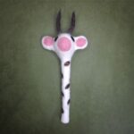 Wool Felted Cow Pencil Puppet Toy