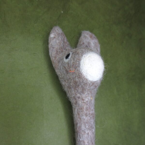 Wool Felted Dog Pencil Puppet Toy
