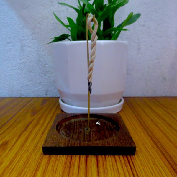 Wooden Natural Square Incense Holder