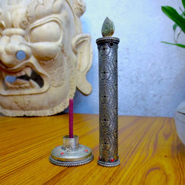 Burning Candle Design Incense Holder