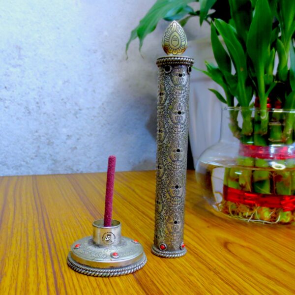 Burning Candle Design Incense Holder
