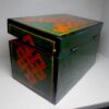 Ancient Symbolic Tibetan Wooden Jewelry Box
