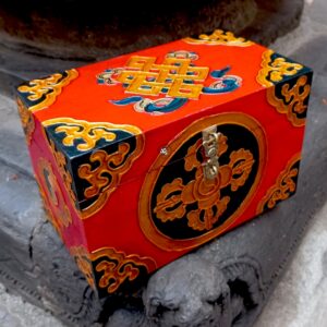 Buddhist Vajra Tibetan Jewelry Wooden Box