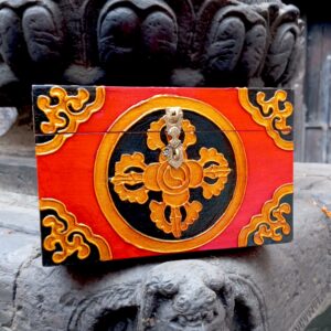 Buddhist Vajra Tibetan Jewelry Wooden Box