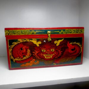 Tibetan Chepu Painted Wooden Jewelry Box