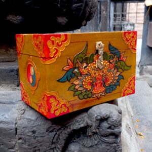 Tibetan Chepu and Conch Jewelry Wooden Box