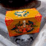Chepu and Conch Jewelry Box Tibetan Chepu and Conch Jewelry Wooden Box