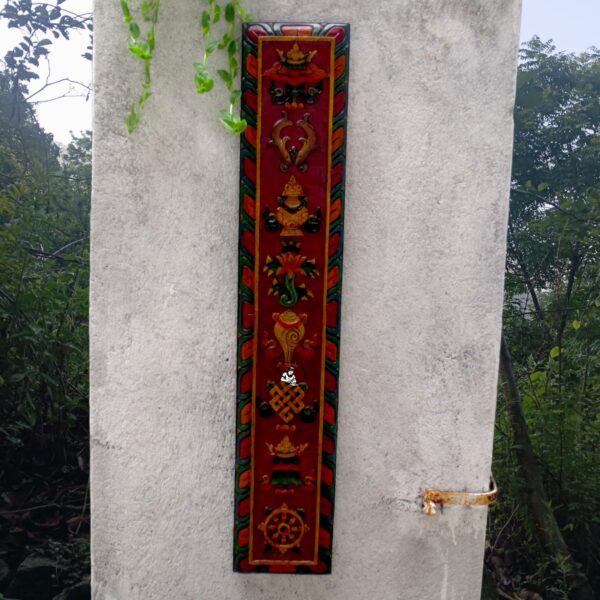 Buddhist Astamandala Vertical Wall Hanging
