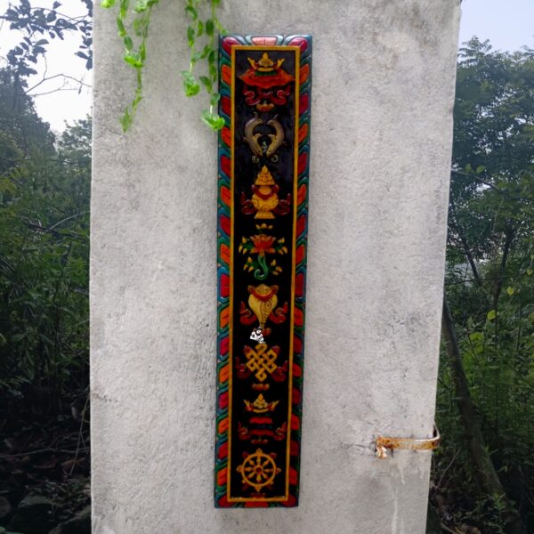 Buddhist Astamandala Vertical Wall Hanging
