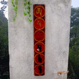 Tibetan Buddha Mantra Vertical Décor
