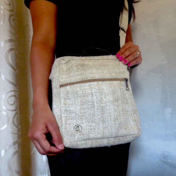Hemp Crossbody Natural Passport Bag