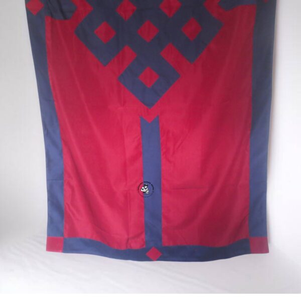 Maroon Tibetan Endless Knot Door Curtain